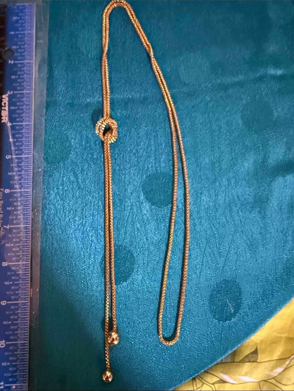 Gold-Tone Adjustable Knot Lariat Necklace